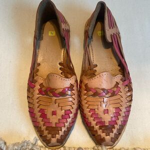 Huarache Leather sandals - Mexican Women Shoes US 7
